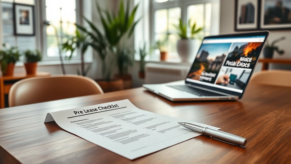 pre lease preparation checklist