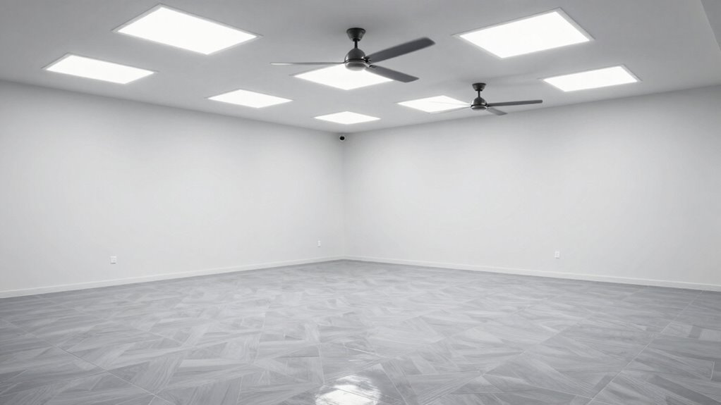 proper garage lighting and ventilation