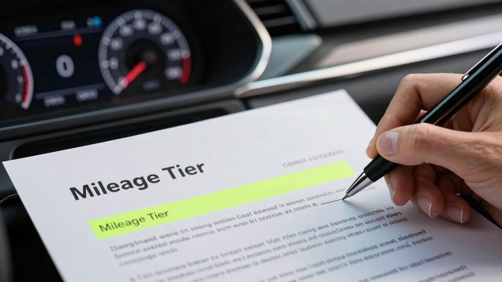 wrong mileage tier costs